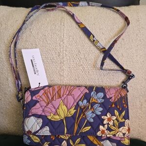 Vera Bradley Floral Crossbody Bag - Purple and Multicolor